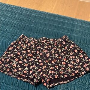 Abercrombie Kids Black and Pink High Waist Shorts